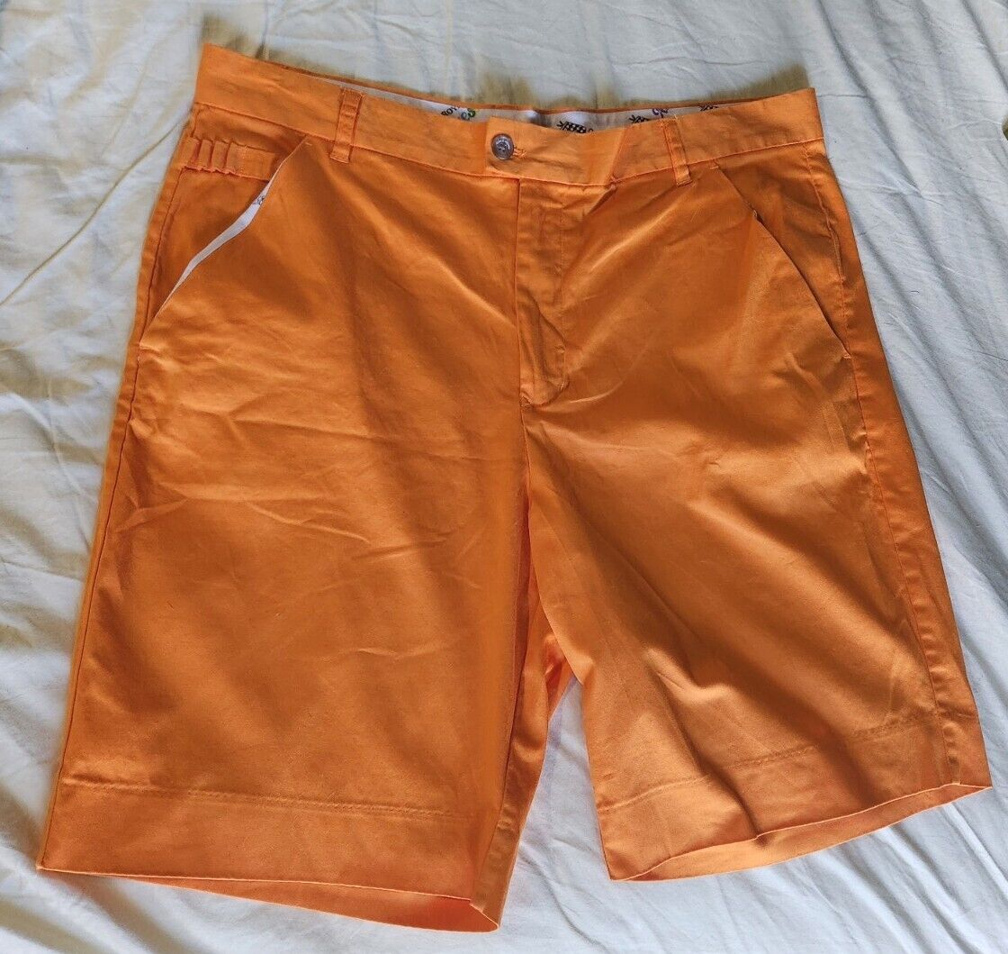 Royal and Awesome Men`s Golf Shorts Orange Slice Golf Shorts Size 40