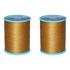 New 2pc Coats & Clark Gold Topstitching Thread for Jeans Extra Strong 2x70 yard
