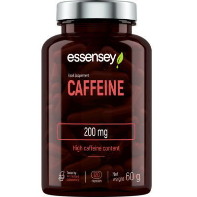 Essensey Koffein 120 Kapseln 200mg hochpotente Energie & Fokus Ergänzung