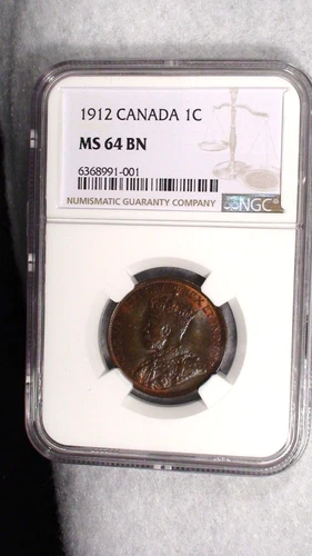 1912 CANADA ONE CENT NGC MS64 BN 1C Coin PRICED TO SELL NOW!