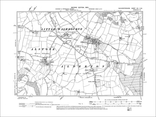 Alstone, Alderton, Old Map Gloucestershire 1903: 13SW
