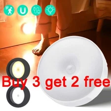 Motion Sensor LED Night Light Battery Rechargeable Indoor Closet Cabinet Wall~