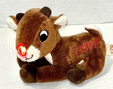 Rudolph The Red Nosed Reindeer Plush Light Up Singing Dan Dee 5  Tested Works