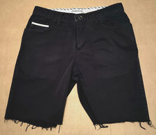 Vintage Vans Shorts Mens 30 Black Canvas Long Board Skater Streetwear Y2K