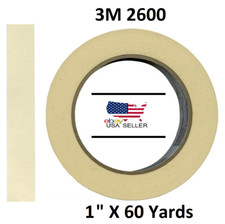 3M 2600 Masking Tape - 1" x 6 Yards -1 Roll - Painting Tape 1 Inch New Scotch
