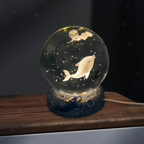 Office Desktop Night Lamp Decor Nightstand dolphin - Picture 6 of 7