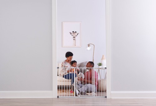 Easy Open 47 In Extra Wide Walk Thru Baby Safety Gate Hardware Ages 6 24 Months - Picture 7 of 10