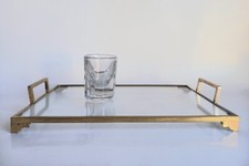 Plateau de service ou plateau de présentation XIXe / XXe art déco bronze 