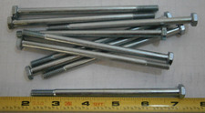 Hex Cap Bolts 1/4-20 x 5" Grade 2 Steel Zinc Plated Lot of 6 2526