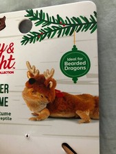 Merry  Bright Bearded Dragon Reindeer Christmas Costume Outfit New on Card