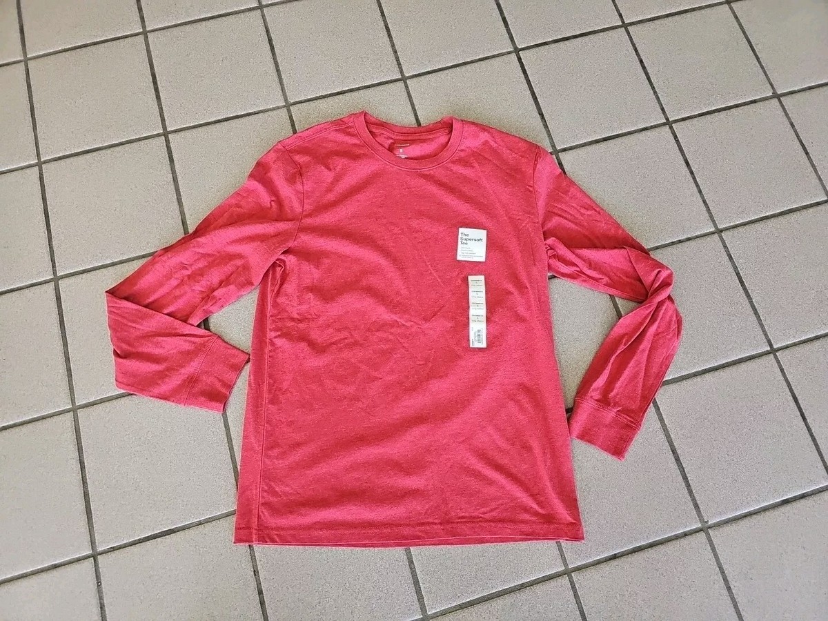 NWT Men's Small Sonoma The Supersoft Tee Crewneck Long-Sleeve Red T-Shirt