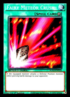 A268 YUGIOH SPELL CARD FAIRY METEOR CRUSH SGX2-END16 | eBay