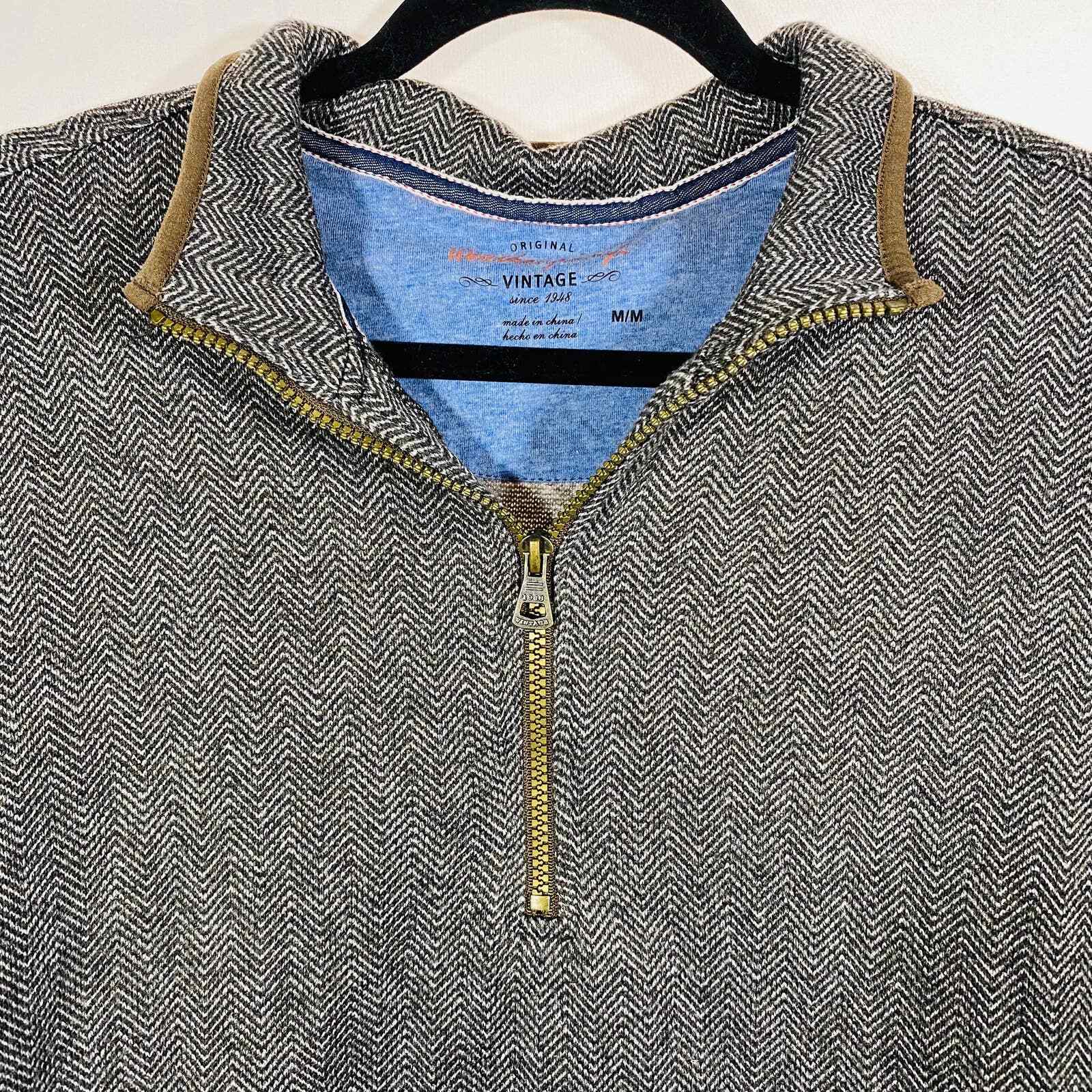 Men's Weatherproof Herringbone Quarter Zip Pullover … Gem