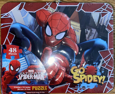 Cardinal Marvel Spider-Man Puzzle in Lunch Box Tin - 48 Piece | eBay