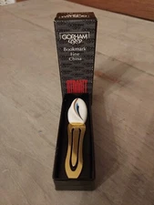 Vintage Gorham Dynasty Fine China Bookmark Feather Gold 