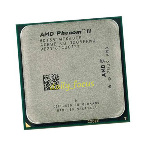 AMD Phenom II x6 1055T 95W HDT55TWFK6DGR 6 Core 2.8GHz Socket AM3 CPU Processors - Picture 3 of 4
