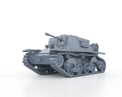 WARGAMEZONE WWII ITALIAN - SEMOVENTE L40 DA 47/32 SPG - 1/56 1/72 1/87 1/100 3D PRINTED