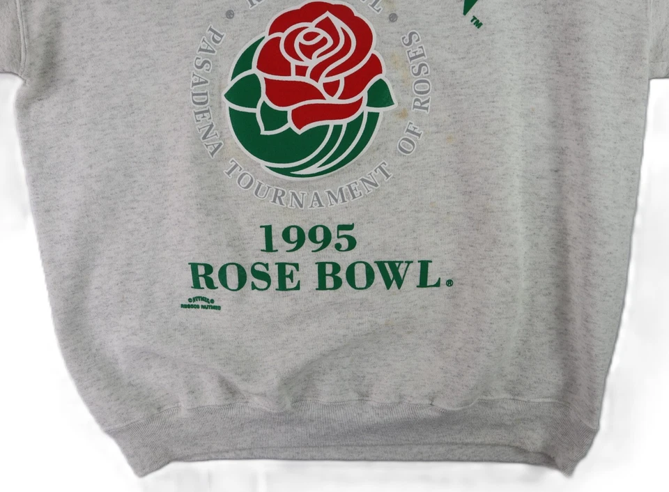 Sudadera De Colección 1995 EE. UU. Adulto 2XL Gris UO University of Oregon Ducks Rose Bowl Foto 3 de 4