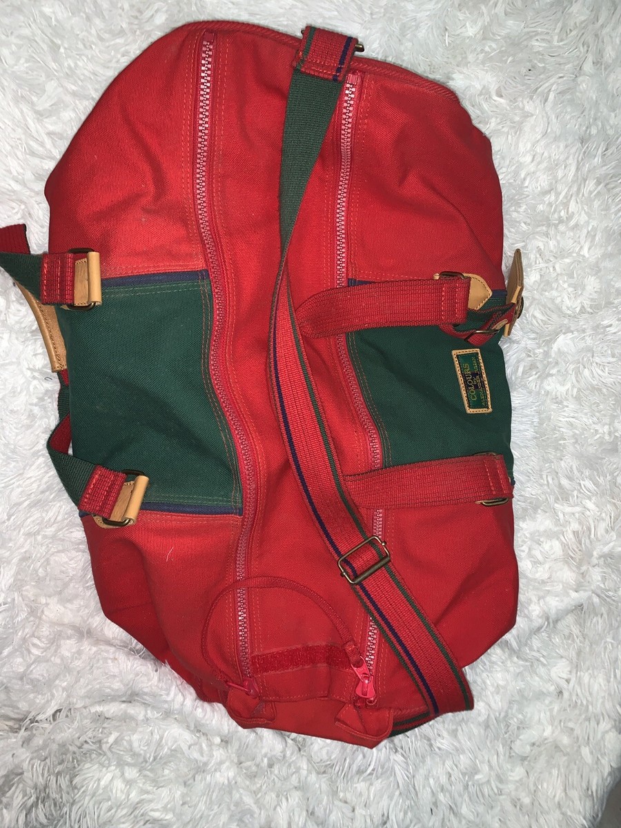 Colours Alexander Julian VTG 90s Canvas Duffle Bag Soft Luggage