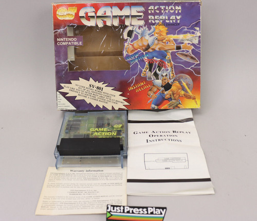 QJ Game Action Replay SV-801 Nintendo NES CIB Complete in Box w/Manual, Reg Card
