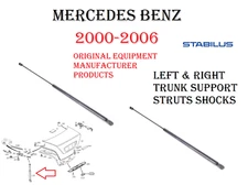 Mercedes Trunk Support Strut Shocks Set of 2 For W215 CL500 CL55 CL600 CL65 OEM