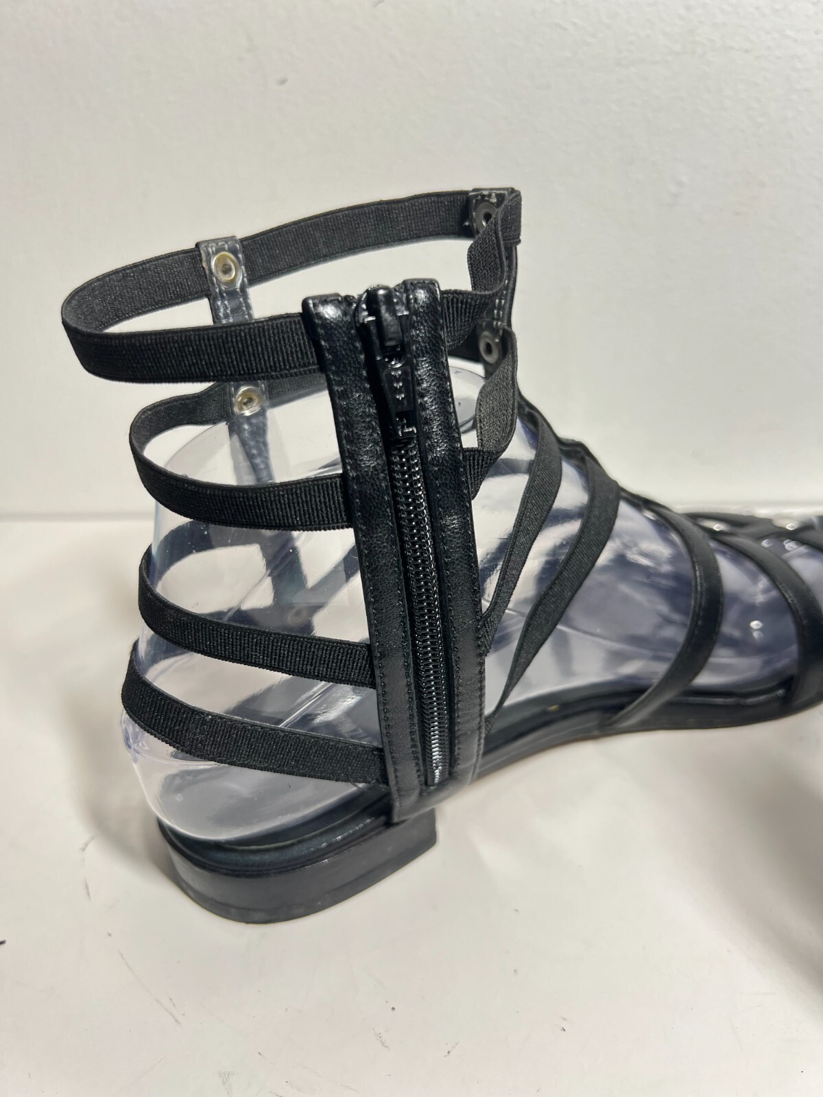 Stuart Weitzman Black Leather Caesar Gladiator In… - image 7