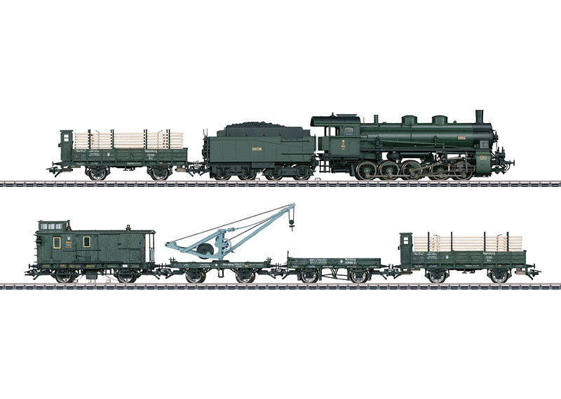 HO Märklin 26603 Bavarian Class G 5/5 Steam Freight Train