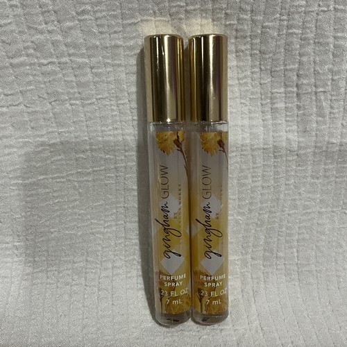 BATH & BODY WORKS GINGHAM GLOW .23 fl oz TRAVEL MINI PERFUME SPRAYS LOT OF 2!