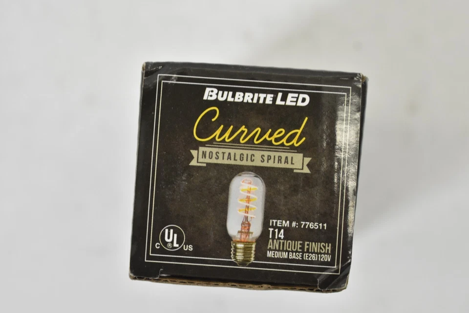 Bulbrite Curved LED Filament Vintage Style Light Bulb 4W Dimmable 776511 - Image 4 of 4