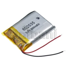602535, Internal Lithium Polymer Battery 3.7V 500mAh 6.0x25x35mm