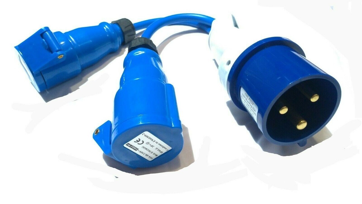 Adattatore Da 32A A 2 Prese 16A - Splitter Di Potenza IP44 Per Camper E Generatori - Foto 9
