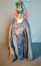 Vintage 1999 Halloween Vintage Paper Magic Group Top Hat Cape Skeleton 14" Long