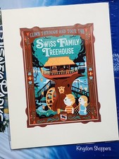 2020 Disney Parks Dave Perillo Deluxe Matte Print Swiss Family Treehouse 18”x14”