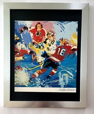 LEROY NEIMAN +  PHILADELPHIA FLYERS HOCKEY + CIRCA 1990'S + SIGNED PRINT FRAMED