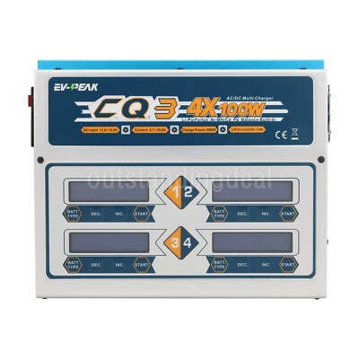 EV-PEAK CQ3 100W 10A 1-6S Battery Balance Charger for LiPo LiFe