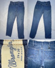 VTG 60S MEN 27 X 28 WRANGLER BLUE BELL SANFORIZED COWBOY WESTERN JEANS PANTS