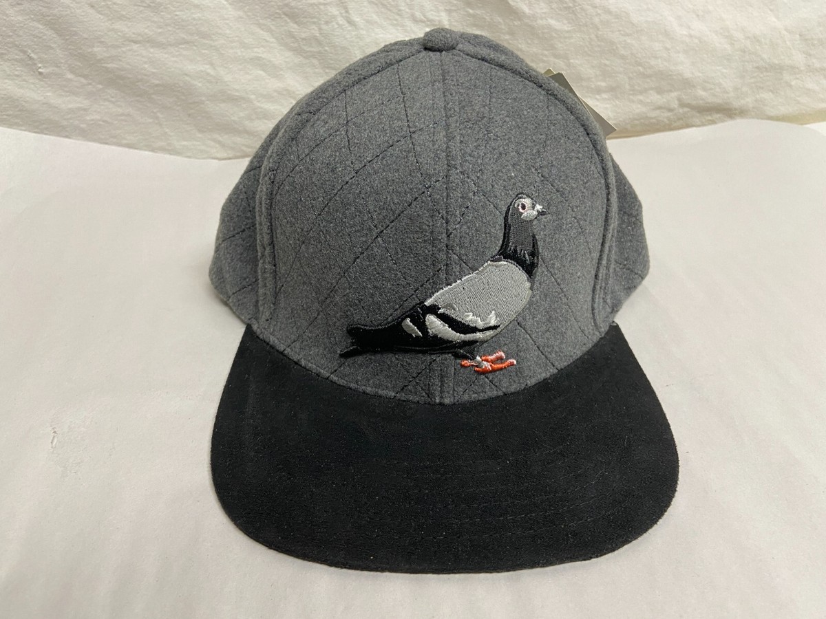 STAPLE Hat Charcoal Black Pigeon Embroidered Streetwear Snapback