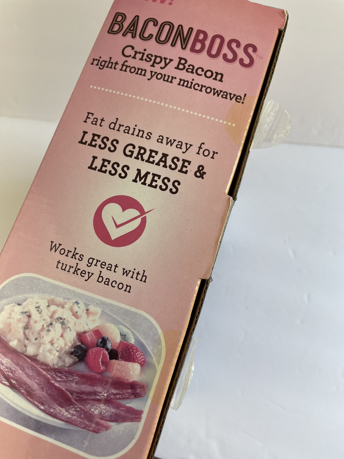 As Seen On TV BACON BOSS Crispy Microwave or Oven BPA Free D/W Safe Pressure Lid