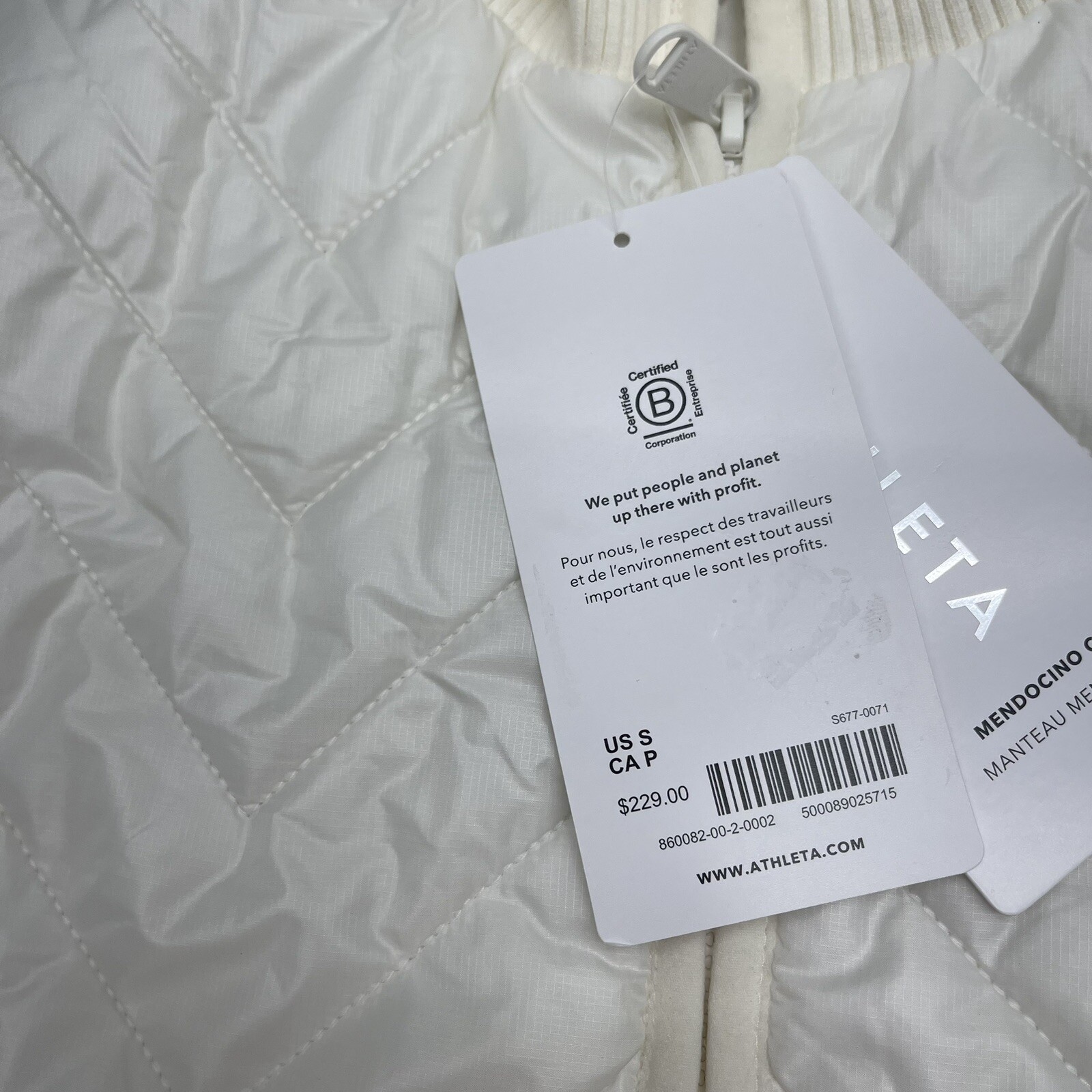 Athleta Mendocino Coat White Women’s Size Small New eBay