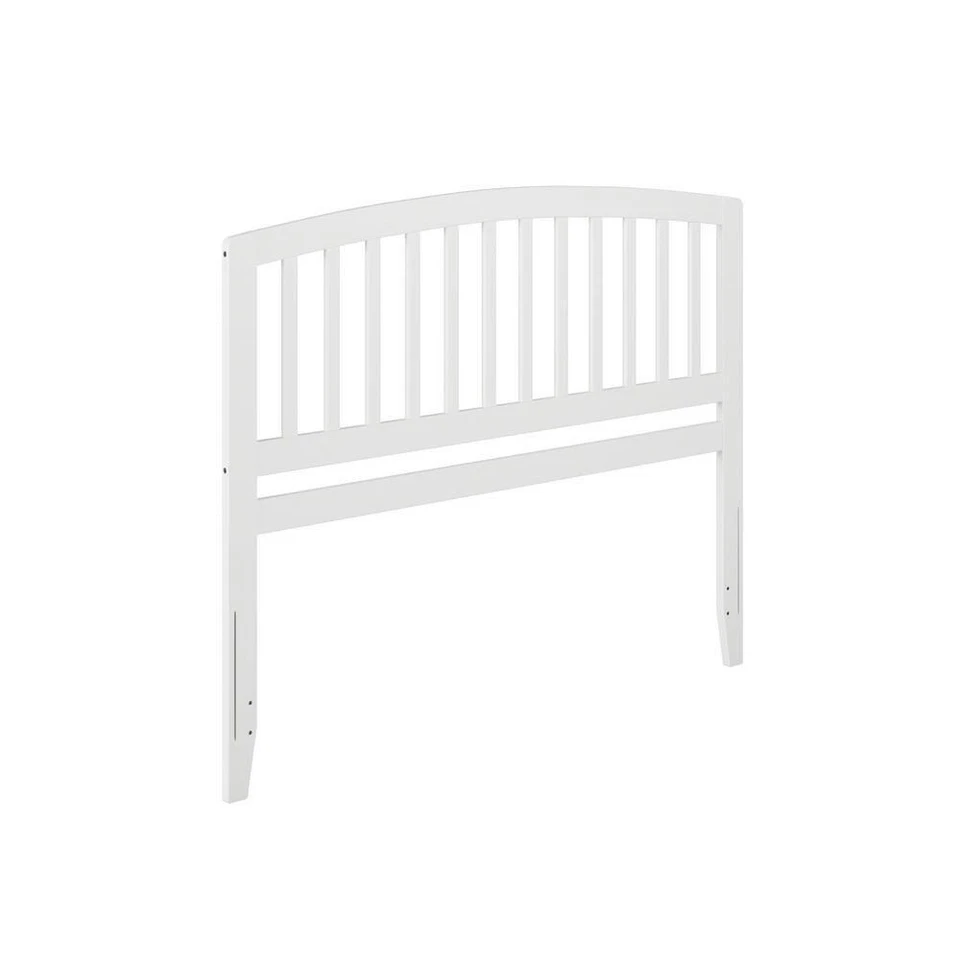 Cabeceros AFI 62.63" Queen tradicional marco de cama de madera maciza montado en blanco Foto 3 de 4