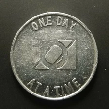  One Day At A Time / Serenity Prayer Recovery Token