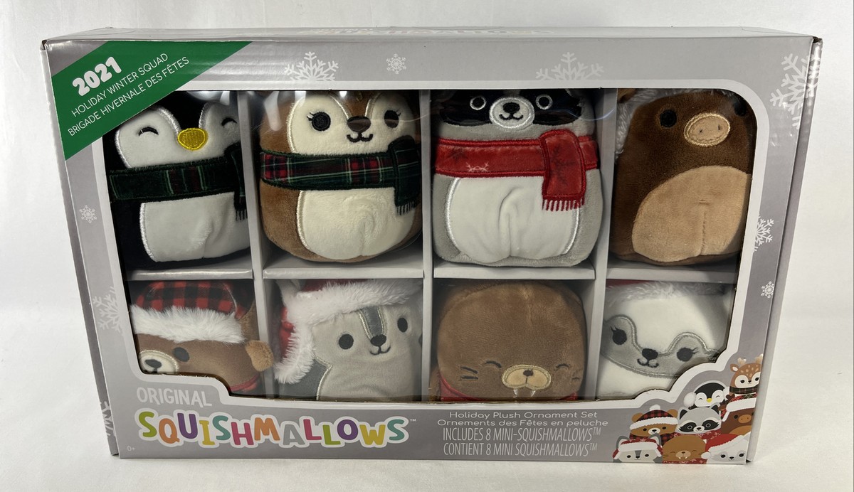 Squishmallows Mini 2021 Holiday Plush Ornament Winter Set