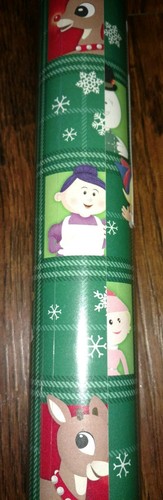 Rudolph the Red Nosed Reindeer Gift Wrap Heavy Weight 80 Sq Feet New - Picture 4 of 4