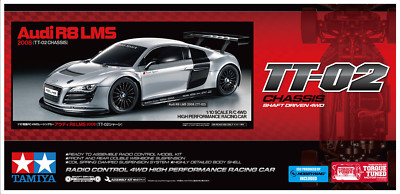 Tamiya RC Audi R8 LMS 2008 - TT-02 - Artikel #58749 Modellauto Bausatz 1/10