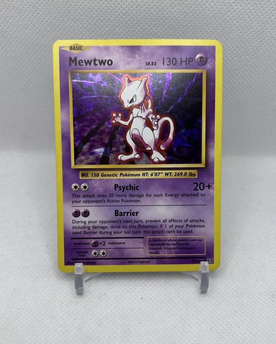 Mewtwo 51/108 SUPER Rare HOLO XY Evolutions 2016 NM Pokemon Card