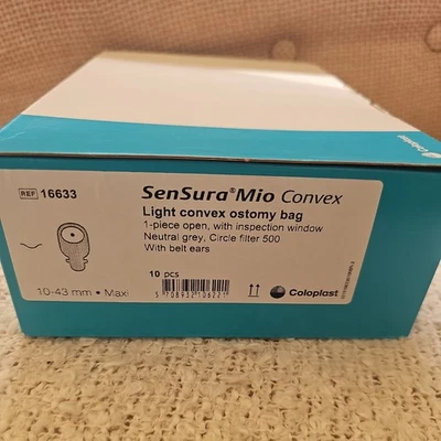 COLOPLAST SenSura Mio LIGHT Convex One-Piece Ostomy bag 16633 10-43MM 10bags exp 10/27
