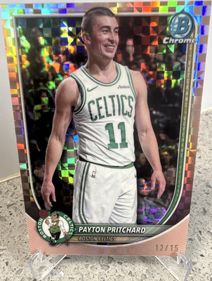 Topps 25/26 Bowman Pink Checkered Payton Pritchard #12/15 Boston Celtics