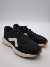 M&S Women's Shoes Black White Lace Up Side Detail Chunky Freshfeet Trainers New