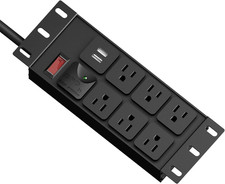10" Rack PDU- 2U (6Outlets), Rack Power Distribution Unit with 1020J Surge Prote
