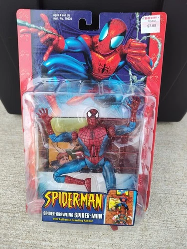 2002 Spider-Man CLASSICS Spider Crawling Action Sealed Marvel Toy Biz Legend H41